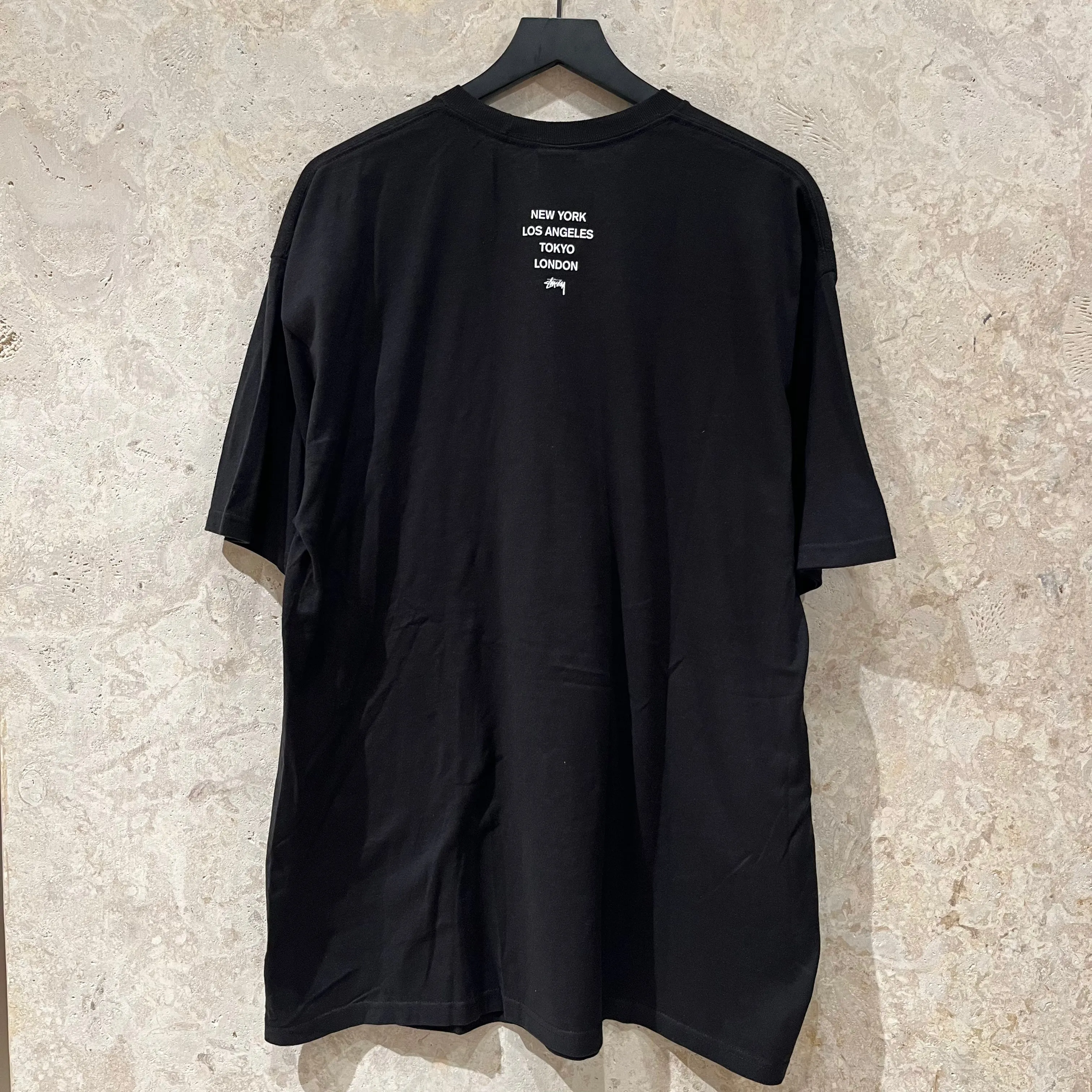 WF 2010s Stussy No4 Black T-Shirt Size XL