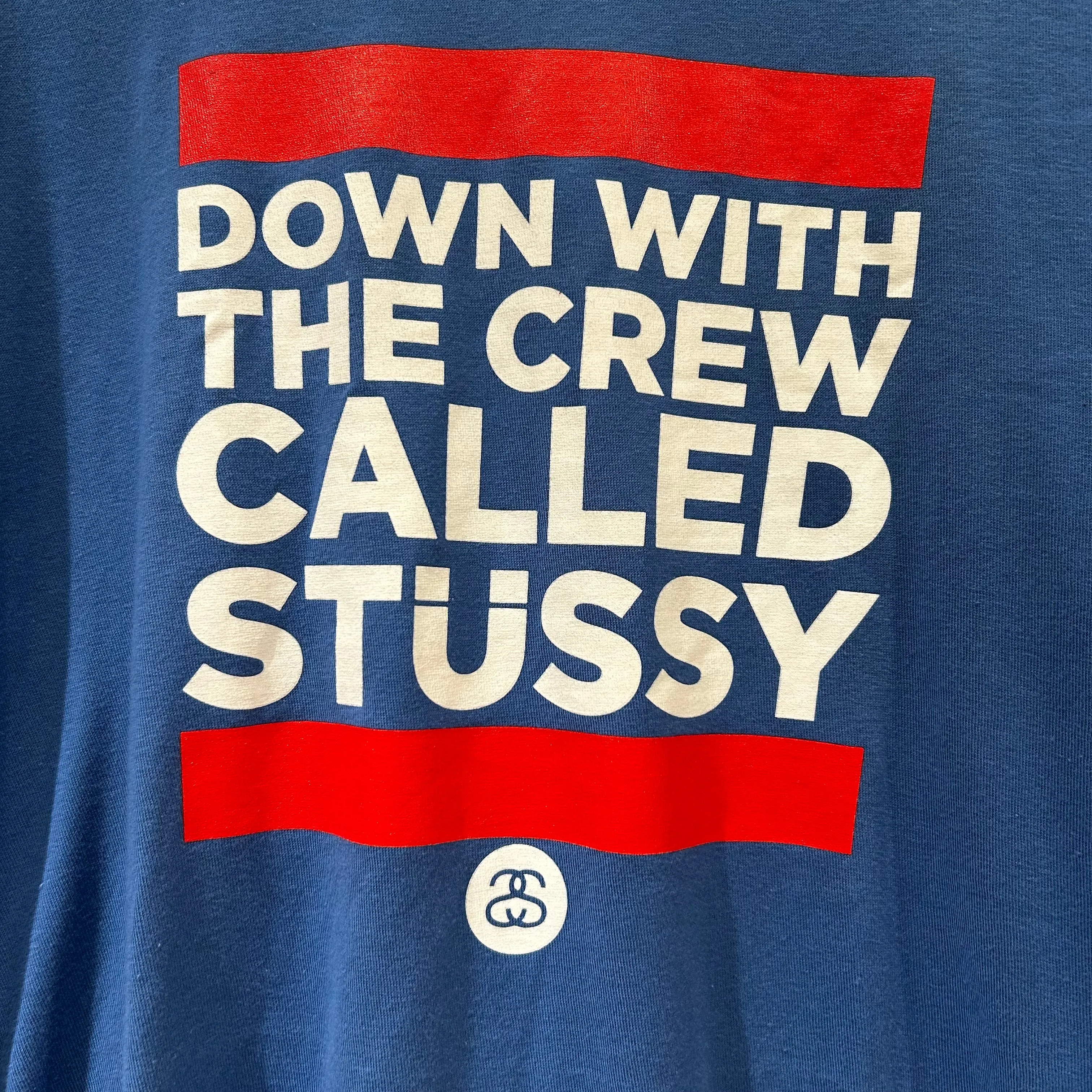 WF Stussy Down With The Crew T Shirt Size L