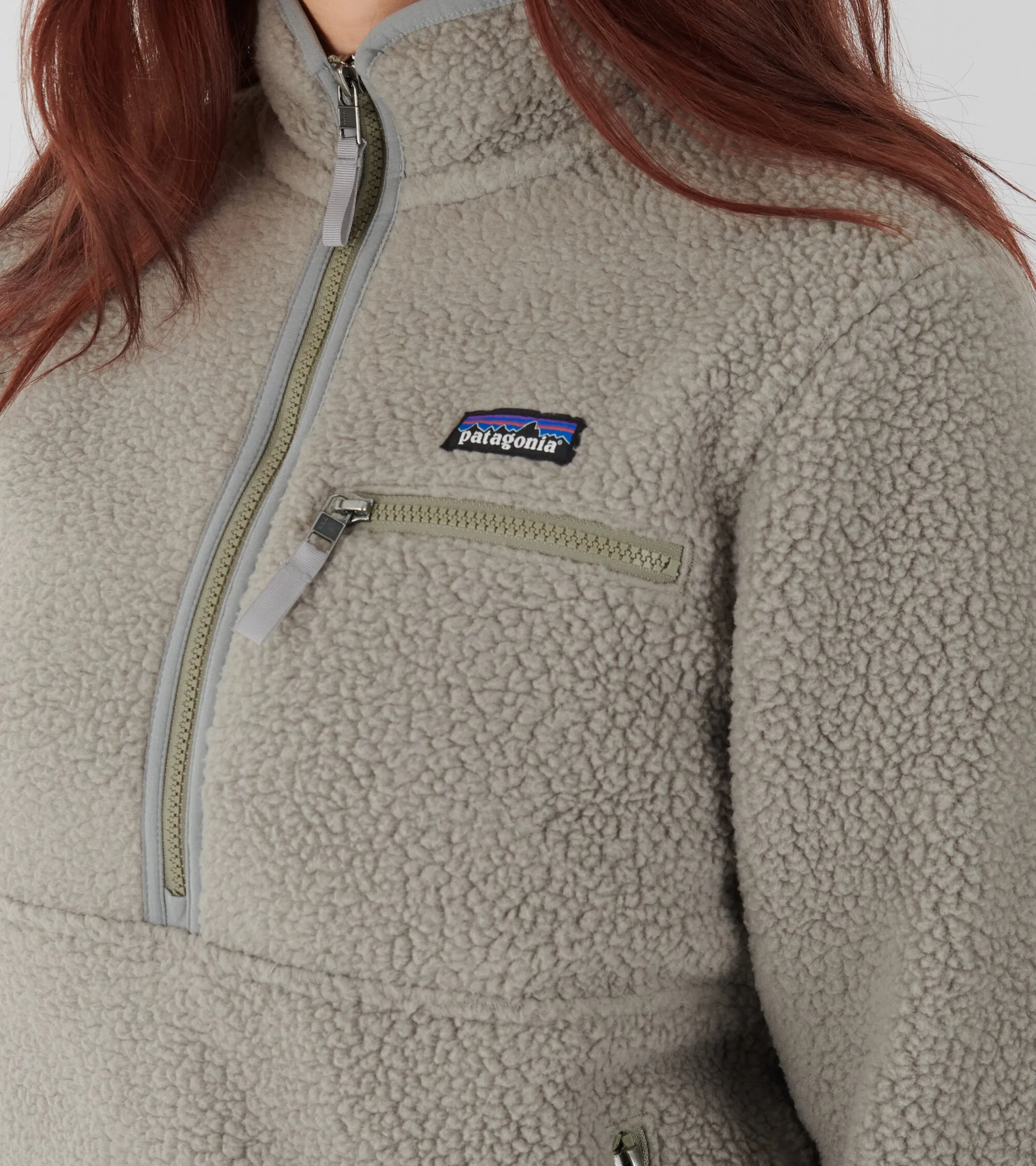 W's Retro Pile Marsupial Pullover River Rock Green